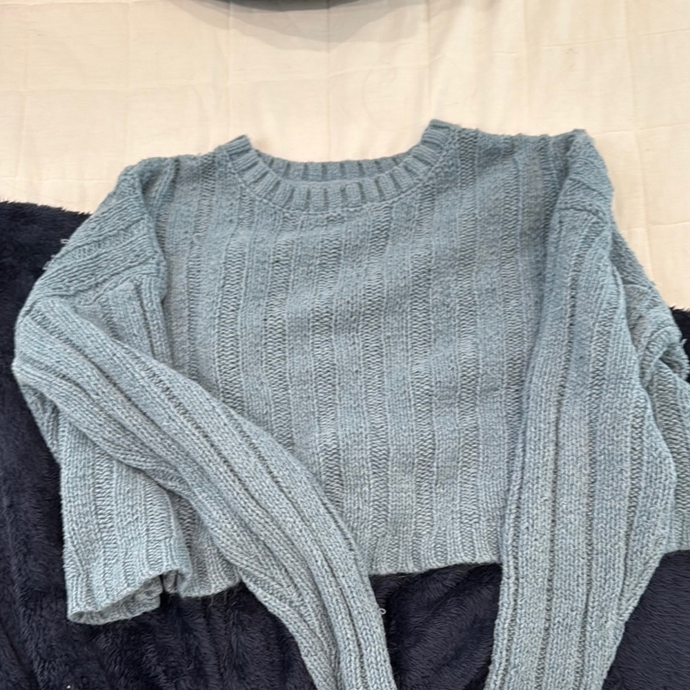 Cozy Knit Sweater in Soft Blue
